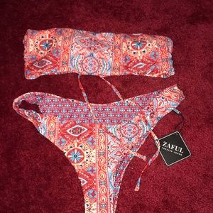 NWT ZAFUL STRAPLESS BIKINI